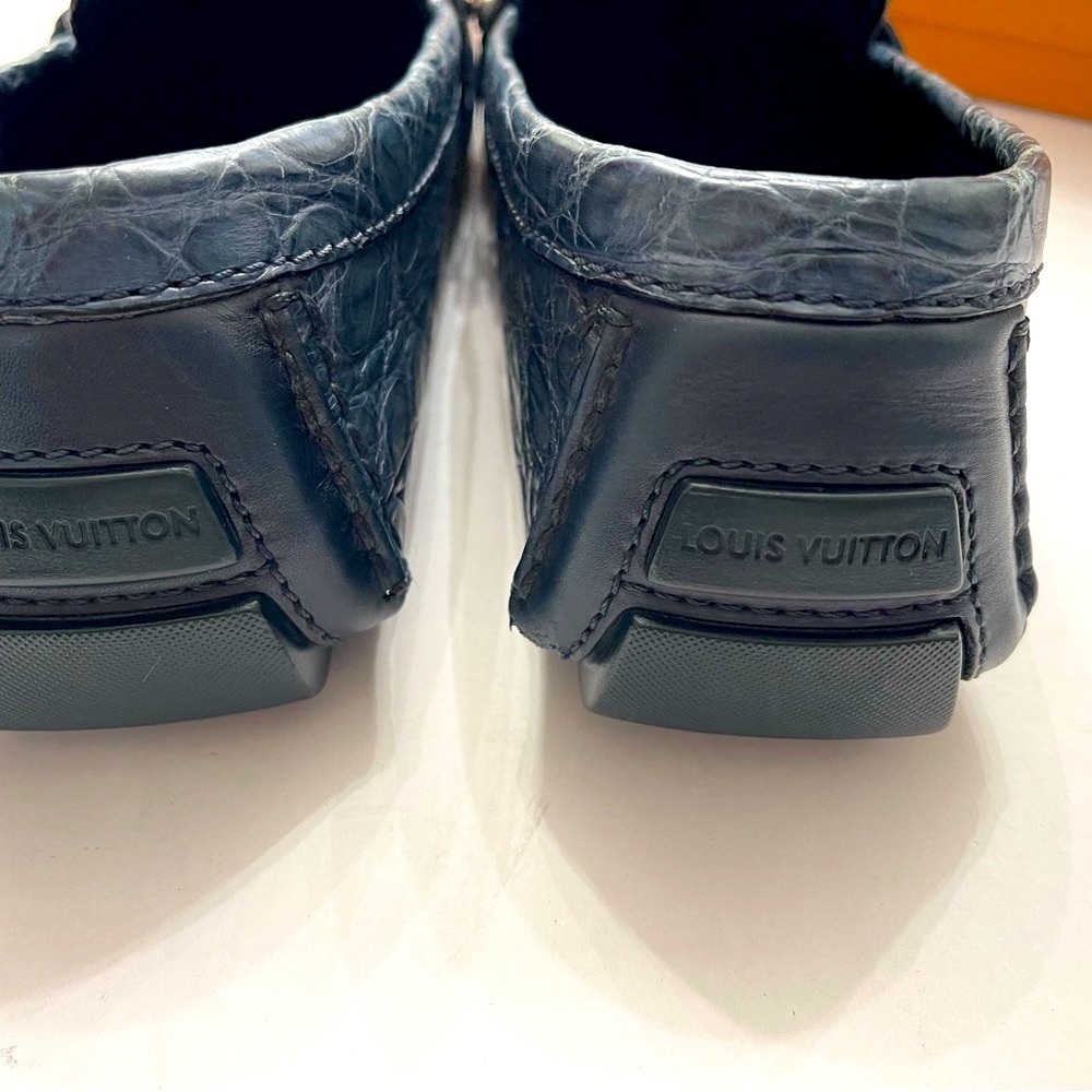 Louis Vuitton Blue Crocodile leather skin Loafers - Picture 6 of 7